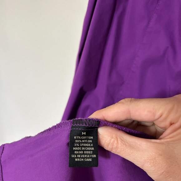 GNW tailored back long sleeve dark purple blouse size M - Picture 4 of 5